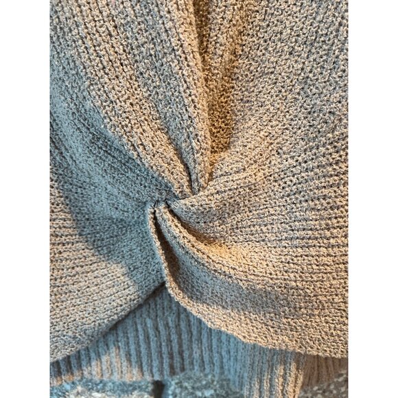 Twist Front Knit Tank Top By Fate In Light Beige Size L Womens Sleeveless V-Neck - Picture 4 of 7